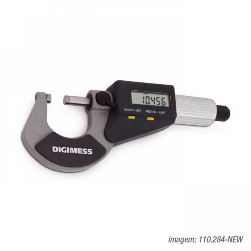 Micrômetro Digital Digimess 0-25 res. 0,001mm cód. 110.284 C/ Certificado de Calibração RBC