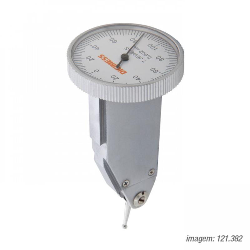 Relógio Apalpador mostrador vertical 0 - 0,8 mm res. 0,01mm cód. 121.381 Digimess c/ Certificado